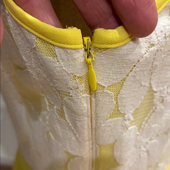 Ted Baker Vember Yellow and White Lace Mini Dress - Picture 10 of 14